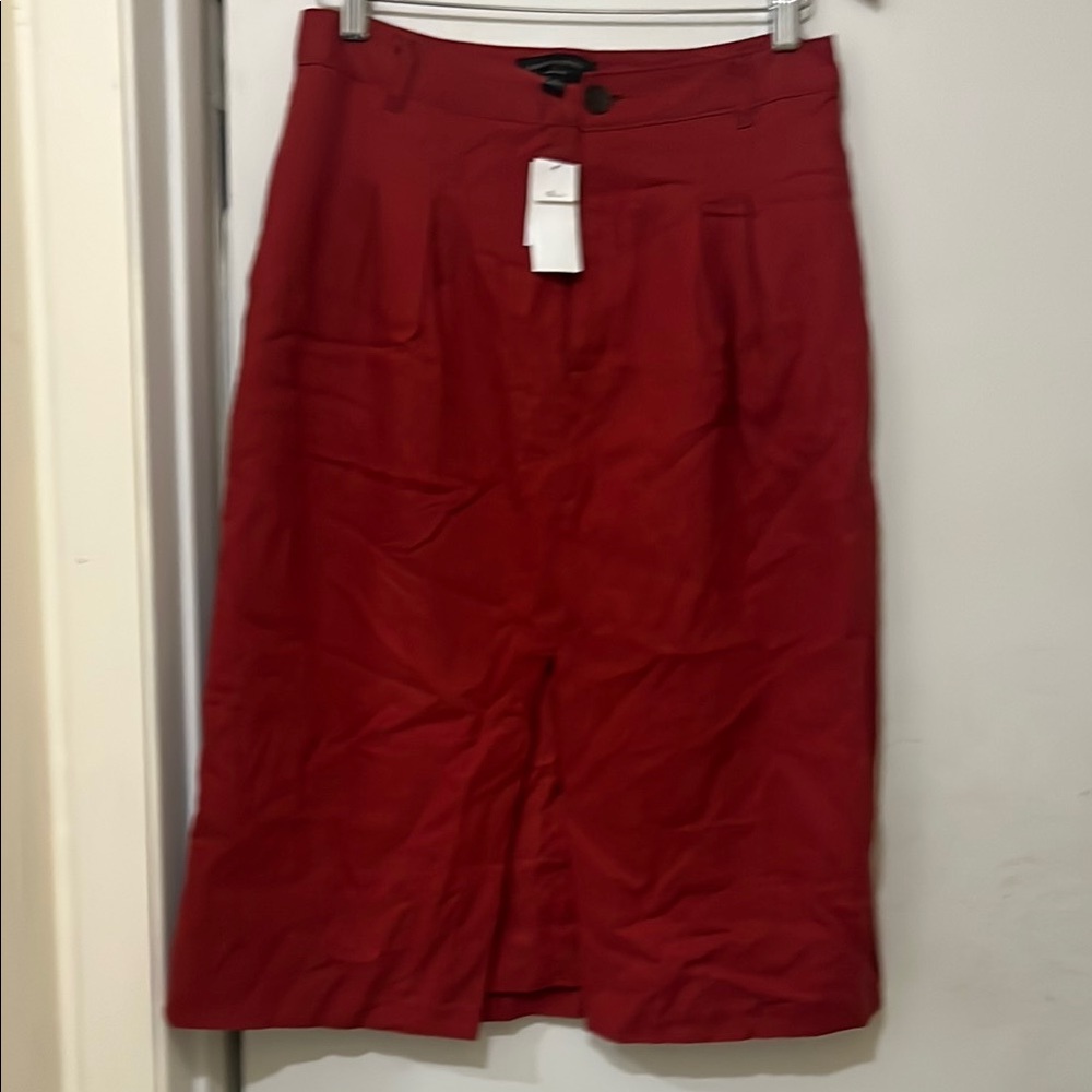 Banana Republic Red Midi Pencil Skirt for Cocktail